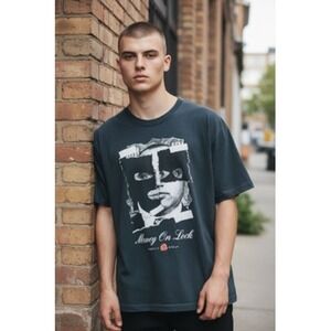 Muerte Shirt Mens Medium Black Streetwear Tee Hustle Daily Money On Lock Graphic